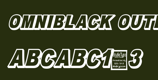 OMNIBLACK Outline Italic
