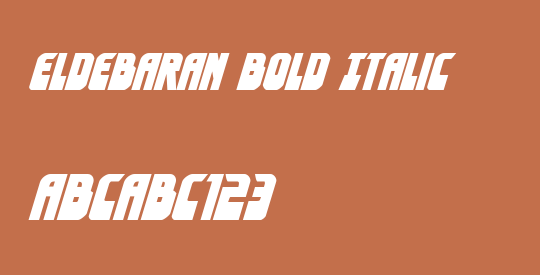 Eldebaran Bold Italic