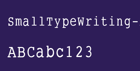 SmallTypeWriting-Medium