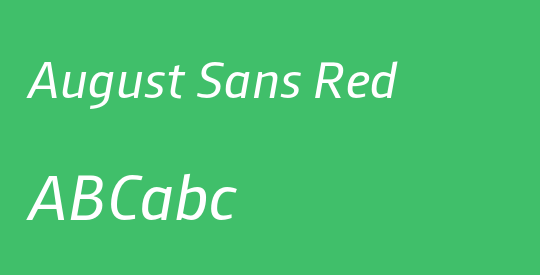 August Sans Red