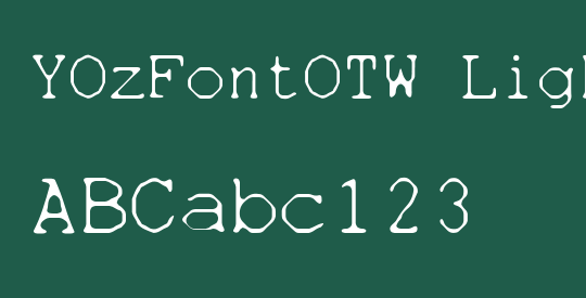 YOzFontOTW Light