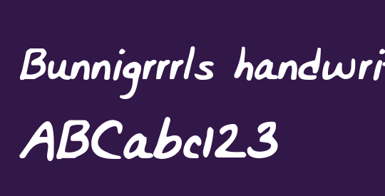 Bunnigrrrls handwriting YOFF