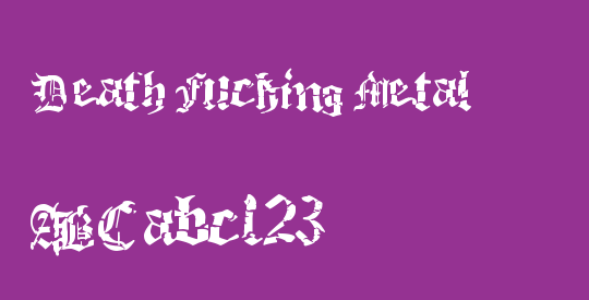 Death Fucking Metal