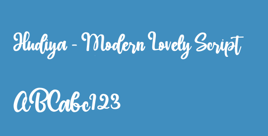 Hudiya - Modern Lovely Script