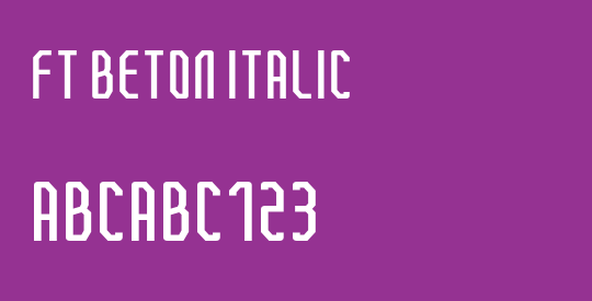 FT Beton Italic