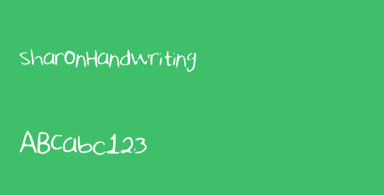 SharonHandwriting