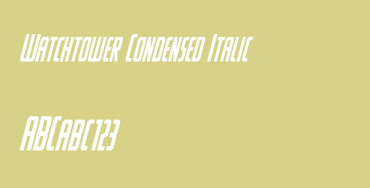 Watchtower Condensed Italic
