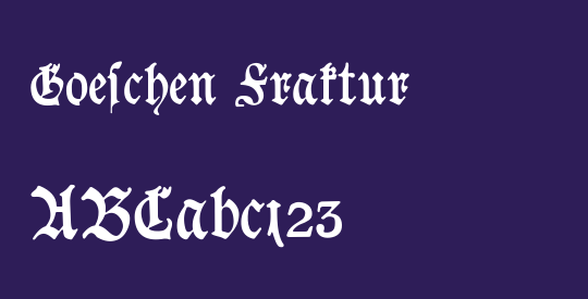 Goeschen Fraktur
