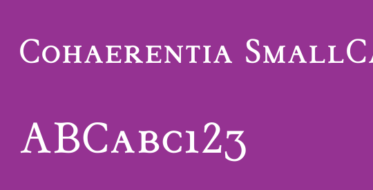 Cohaerentia SmallCaps