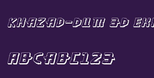 Khazad-Dum 3D Expanded Italic