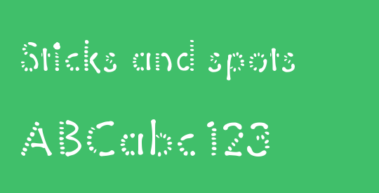 Sticks and spots