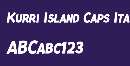 Kurri Island Caps Italics