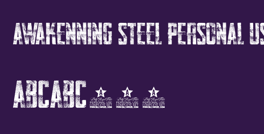 AWAKENNING STEEL Personal Use
