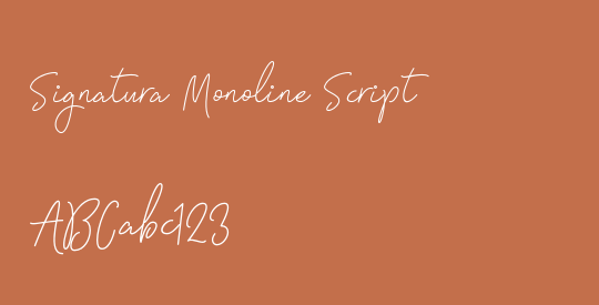 Signatura Monoline Script
