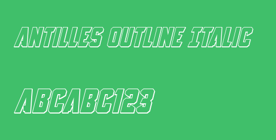 Antilles Outline Italic