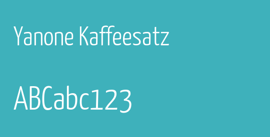 Yanone Kaffeesatz