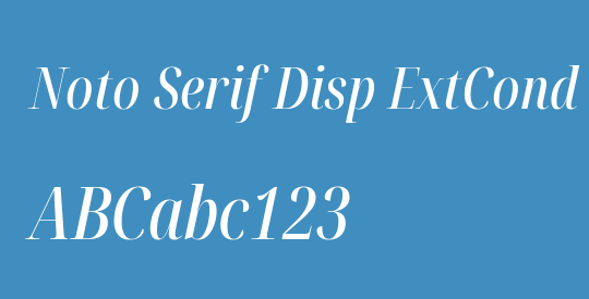 Noto Serif Disp ExtCond Med