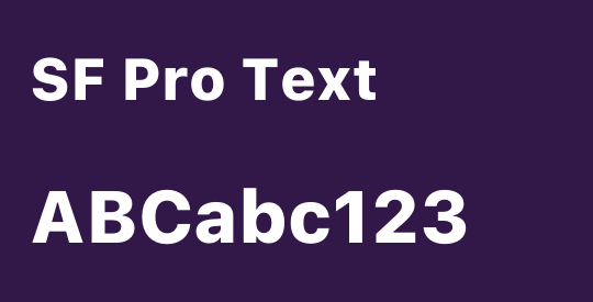 SF Pro Text
