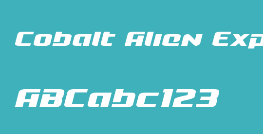Cobalt Alien Expanded Italic