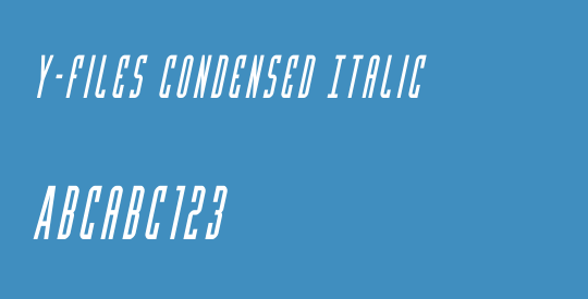 Y-Files Condensed Italic