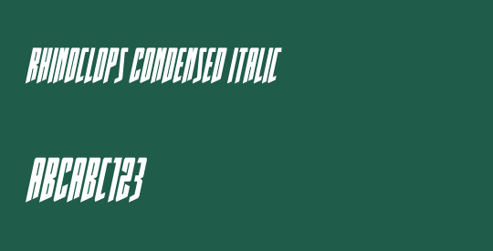 Rhinoclops Condensed Italic