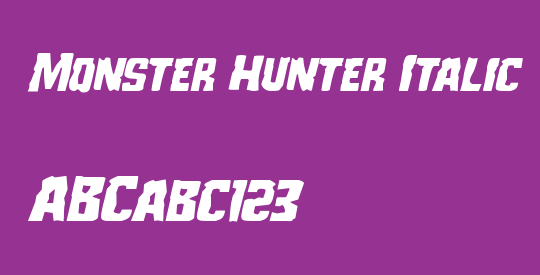 Monster Hunter Italic