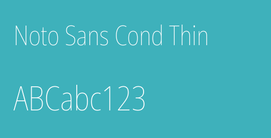 Noto Sans Cond Thin