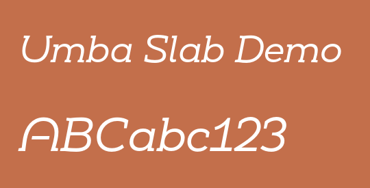 Umba Slab Demo