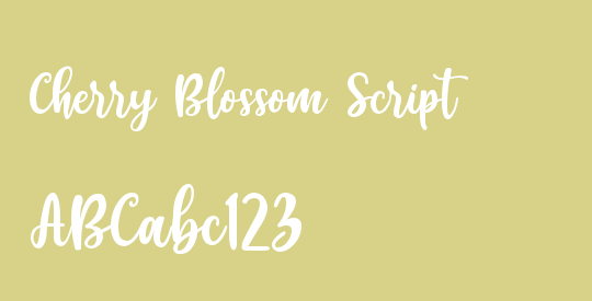 Cherry Blossom Script