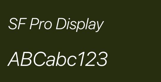 SF Pro Display