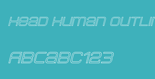 Head Human Outline Italic