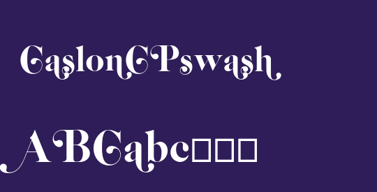 CaslonCPswash