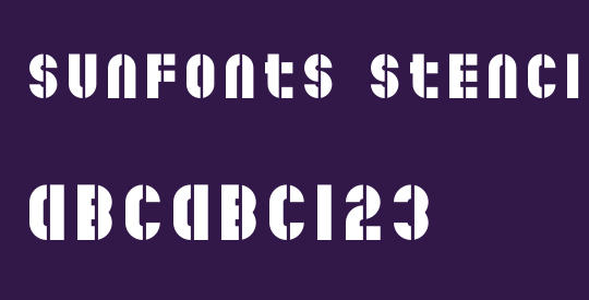 SunFonts Stencil