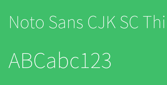 Noto Sans CJK SC Thin