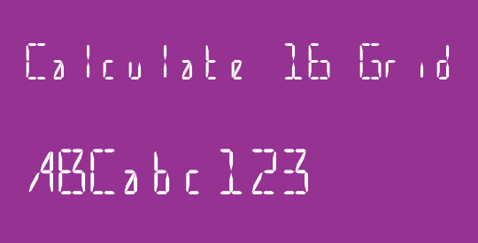 Calculate 16 Grid