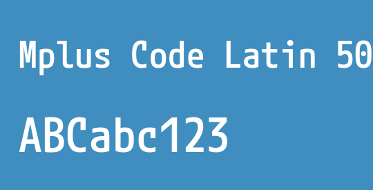 Mplus Code Latin 50 Medium