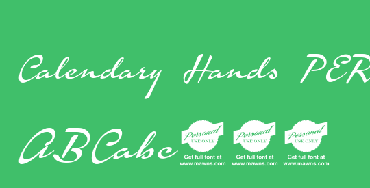 Calendary Hands PERSONAL USE DE