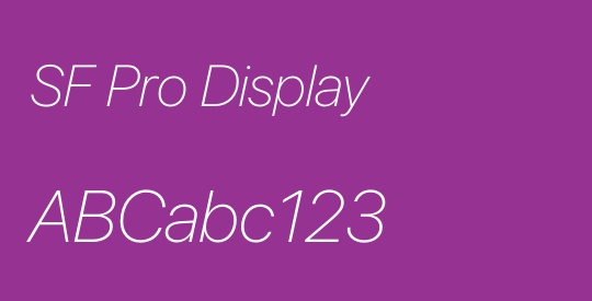 SF Pro Display