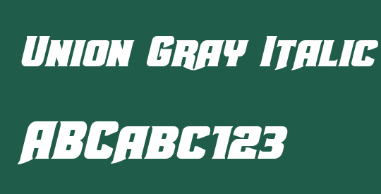 Union Gray Italic