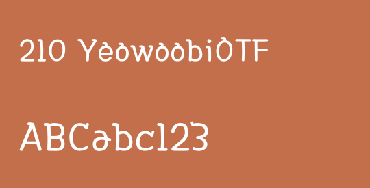 210 YeowoobiOTF