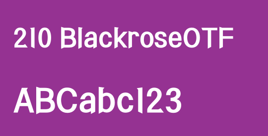 210 BlackroseOTF