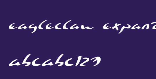 Eagleclaw Expanded Italic
