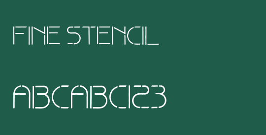 Fine stencil
