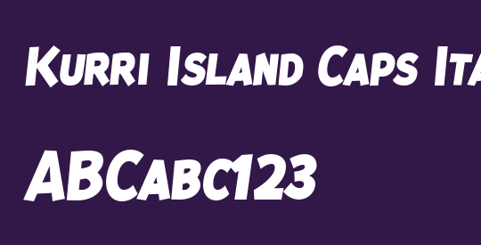 Kurri Island Caps Italics Black