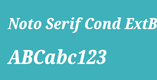 Noto Serif Cond ExtBd