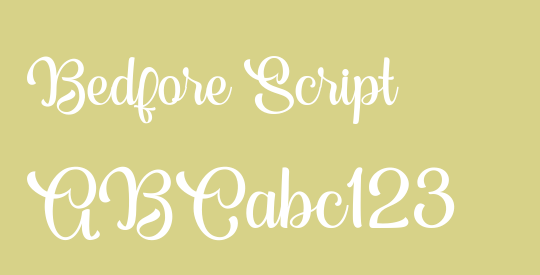 Bedfore Script