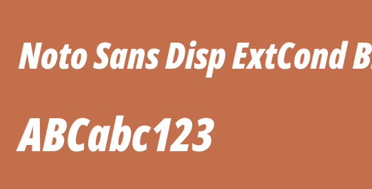 Noto Sans Disp ExtCond Blk