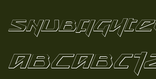 Snubfighter 3D Italic
