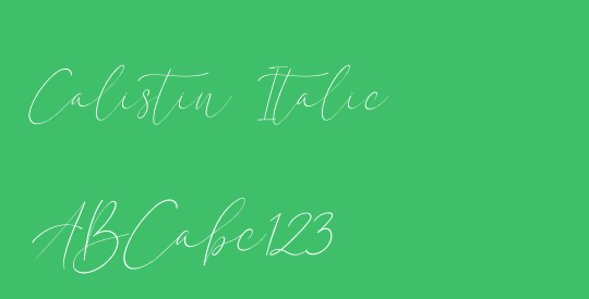 Calistin Italic
