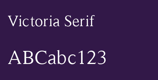 Victoria Serif